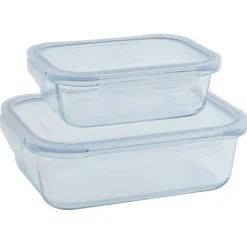 Conservation Alimentaire<Gifi 2 boîtes de conservation en verre 640 ml et 1500 ml