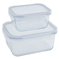 Conservation Alimentaire<Gifi 2 boîtes de conservation en verre 640 ml et 1500 ml