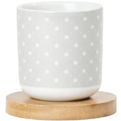 Vaisselle Et Accessoires De Table<Gifi 4 gobelets avec sous tasses en bois rouge et blanc