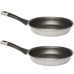 Cuisson<Gifi 2 poêles en acier émaillé