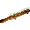 Gifi 6 verres shooter sur support en bois| Vaisselle Et Accessoires De Table