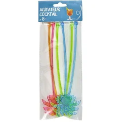Gifi Agitateur Coktail x6 plastique| Vaisselle Et Accessoires De Table