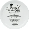 Gifi Assiette à crêpes porcelaine décor recette noir blanc| Vaisselle Et Accessoires De Table