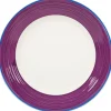 Vaisselle Et Accessoires De Table<Gifi Assiette à dessert blanche à bord violet et bleu