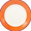 Vaisselle Et Accessoires De Table<Gifi Assiette à dessert blanche à bord orange et violet