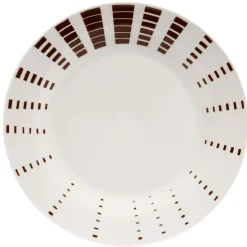 Gifi Assiette à dessert blanche décor aile marron| Vaisselle Et Accessoires De Table