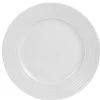 Gifi Assiette à dessert blanche bordure à rainures| Vaisselle Et Accessoires De Table