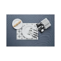 Gifi Assiette à dessert blanche bordure à rainures| Vaisselle Et Accessoires De Table