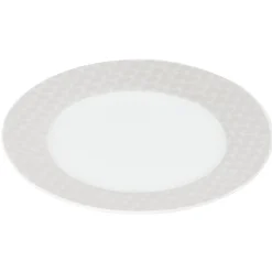 Gifi Assiette à dessert blanche bordure brillante| Vaisselle Et Accessoires De Table