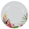 Gifi Assiette à dessert blanche décor perroquet| Vaisselle Et Accessoires De Table