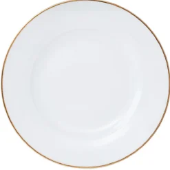 Gifi Assiette à dessert blanche contour doré| Vaisselle Et Accessoires De Table