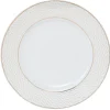 Gifi Assiette à dessert blanche motifs dorés| Vaisselle Et Accessoires De Table