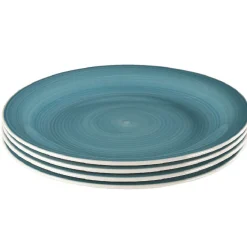 Vaisselle Et Accessoires De Table<Gifi Assiette à dessert bleu effet spirale x4