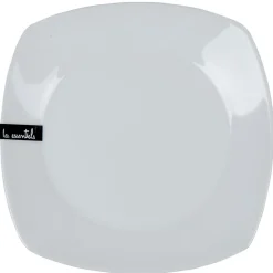 Gifi Assiette à dessert carrée blanche Les essentiels| Vaisselle Et Accessoires De Table