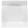 Gifi Assiette à dessert carrée porcelaine uni blanc| Vaisselle Et Accessoires De Table