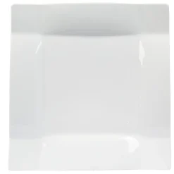 Gifi Assiette à dessert carrée porcelaine uni blanc| Vaisselle Et Accessoires De Table