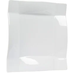 Gifi Assiette à dessert carrée porcelaine uni blanc| Vaisselle Et Accessoires De Table