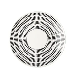 Vaisselle Et Accessoires De Table<Gifi Assiette à dessert Dakar en porcelaine blanc et noir Ø19cm