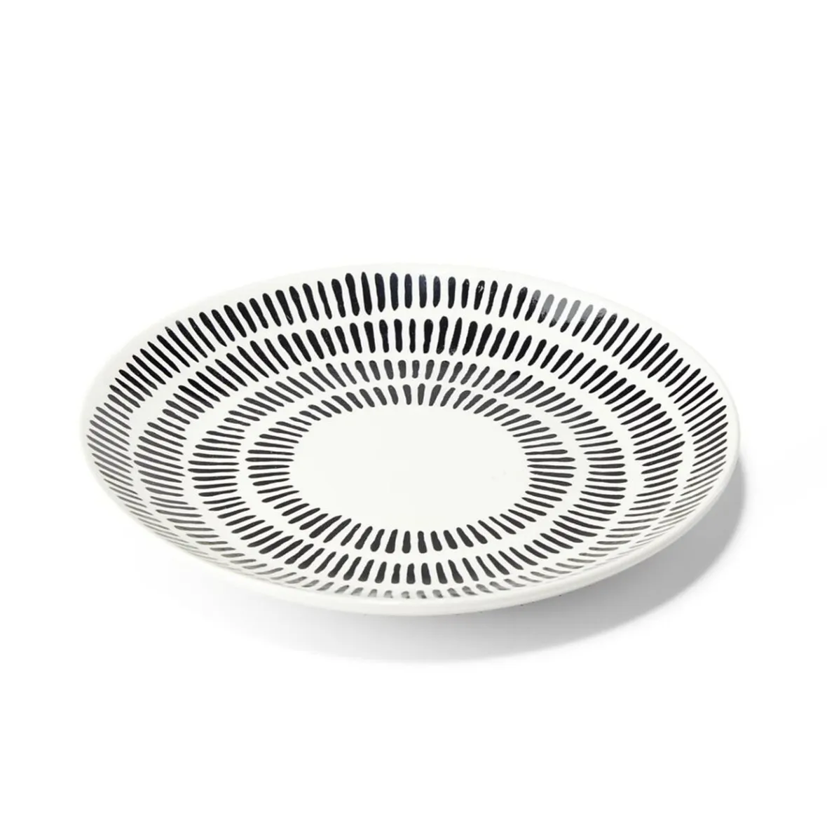 Vaisselle Et Accessoires De Table<Gifi Assiette à dessert Dakar en porcelaine blanc et noir Ø19cm