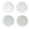 Gifi Assiette à dessert design géométrique dépareillé x4| Vaisselle Et Accessoires De Table