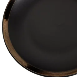 Gifi Assiette à dessert en faïence avec liseré doré| Vaisselle Et Accessoires De Table