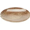 Gifi Assiette à dessert en faïence imitation bois Ø20 cm| Vaisselle Et Accessoires De Table