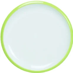 Gifi Assiette à dessert en faience contour bicolore| Vaisselle Et Accessoires De Table