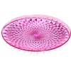 Gifi Assiette à dessert en plastique rose effet martelé| Vaisselle Et Accessoires De Table