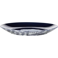Gifi Assiette à dessert en porcelaine décor feuillage| Vaisselle Et Accessoires De Table