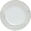 Gifi Assiette à dessert en porcelaine motif doré| Vaisselle Et Accessoires De Table