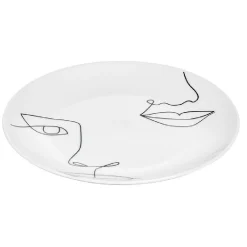 Gifi Assiette à dessert en porcelaine blanche| Vaisselle Et Accessoires De Table