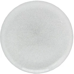 Gifi Assiette à dessert en verre strié gris argenté| Vaisselle Et Accessoires De Table
