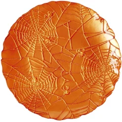 Gifi Assiette à dessert en verre Halloween design toile d'araignée Ø21cm| Vaisselle Et Accessoires De Table