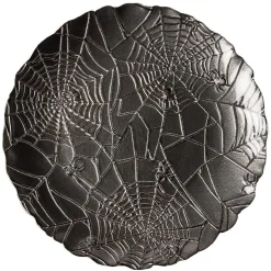 Gifi Assiette à dessert en verre Halloween design toile d'araignée Ø21cm| Vaisselle Et Accessoires De Table