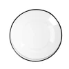 Vaisselle Et Accessoires De Table<Gifi Assiette à dessert en verre transparent bord noir Ø20cm