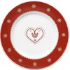 Gifi Assiette à dessert faïence motif coeur| Vaisselle Et Accessoires De Table