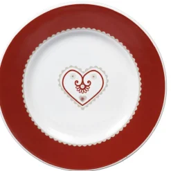 Gifi Assiette à dessert faïence motif coeur| Vaisselle Et Accessoires De Table