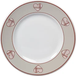 Gifi Assiette à dessert faïence motif coeur| Vaisselle Et Accessoires De Table