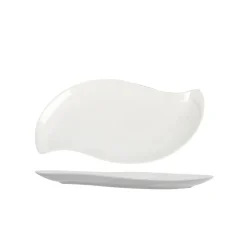 Gifi Assiette à dessert forme feuille blanche| Vaisselle Et Accessoires De Table