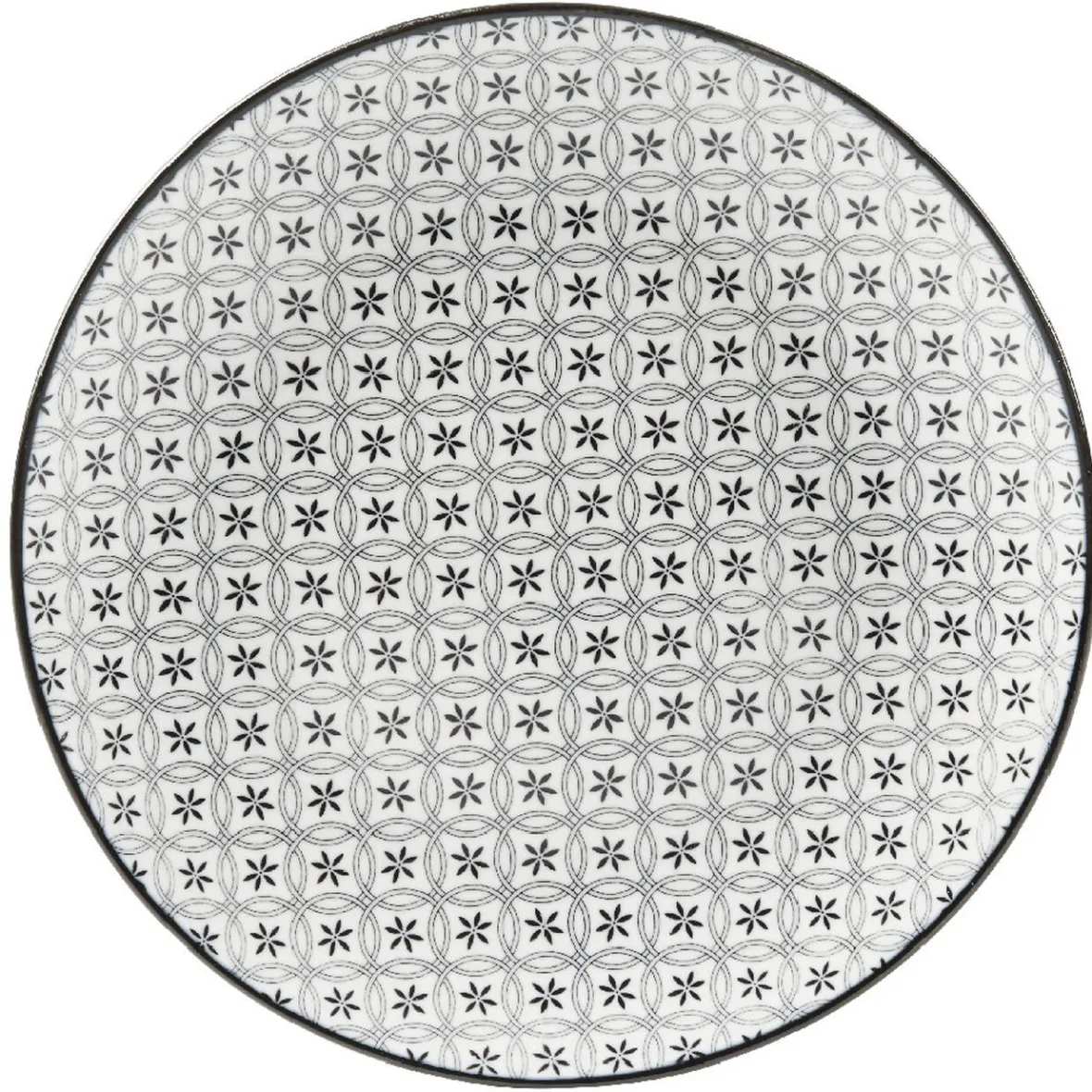 Vaisselle Et Accessoires De Table<Gifi Assiette à dessert Helsinki décor noir blanc x4