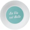 Gifi Assiette à dessert "La vie est belle"| Vaisselle Et Accessoires De Table