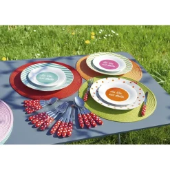 Gifi Assiette à dessert "La vie est belle"| Vaisselle Et Accessoires De Table