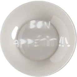 Gifi Assiette à dessert Luminarc taupe design Bon appétit| Vaisselle Et Accessoires De Table