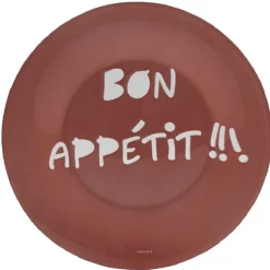 Gifi Assiette à dessert Luminarc rouge design Bon appétit| Vaisselle Et Accessoires De Table