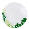 Gifi Assiette à dessert Luminarc motif feuille jungle tropical| Vaisselle Et Accessoires De Table