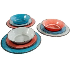 Gifi Assiette à dessert mélaminé effet craquelé| Vaisselle Et Accessoires De Table