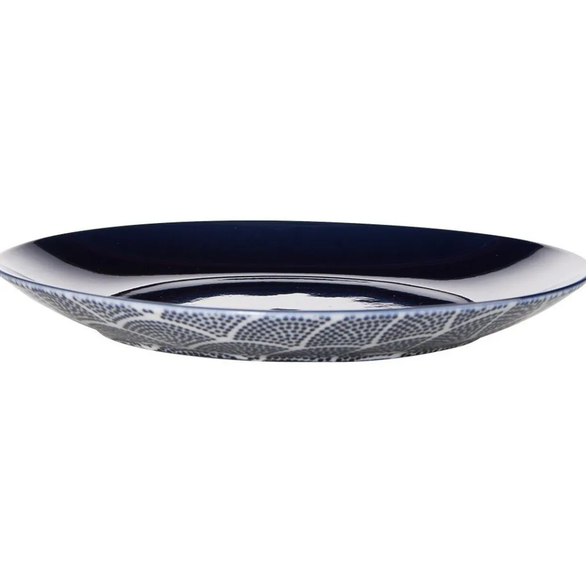Vaisselle Et Accessoires De Table<Gifi Assiette à dessert motif vague japonaise bleue et blanche