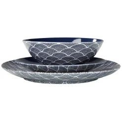 Vaisselle Et Accessoires De Table<Gifi Assiette à dessert motif vague japonaise bleue et blanche
