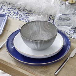 Vaisselle Et Accessoires De Table<Gifi Assiette à dessert Oslo blanche bord doré Ø19cm