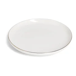 Vaisselle Et Accessoires De Table<Gifi Assiette à dessert Oslo blanche bord doré Ø19cm